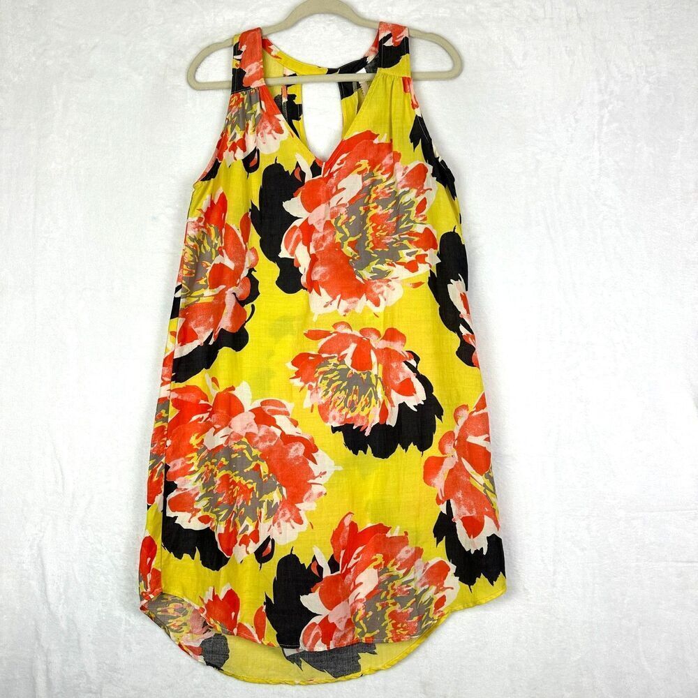 Uncle Frank Floral Dress Size Small Ramie Viscose Vibrant Sleeveless Shift